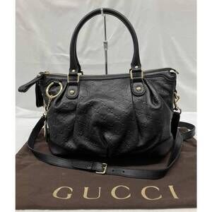 GUCCI Sukey bag handbag shoulder GG interlocking charm black